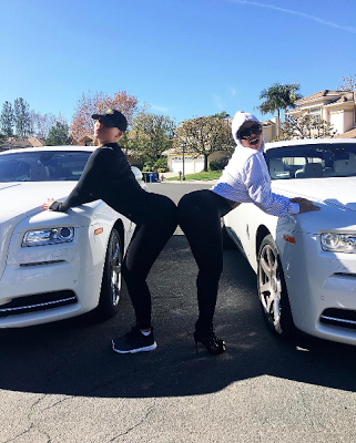 1a7 Amber Rose and Blac Chyna show off their matching Rolls Royce