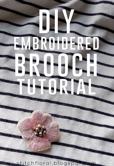 DIY embroidered brooch tutorial