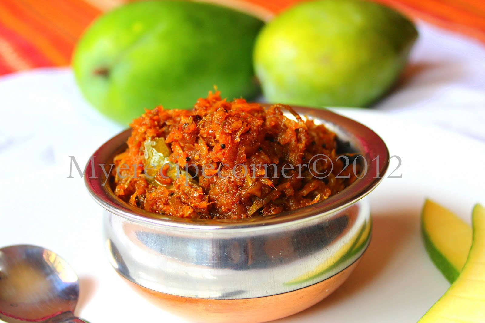 Mye's Kitchen Andhra Mango Thokku recipe