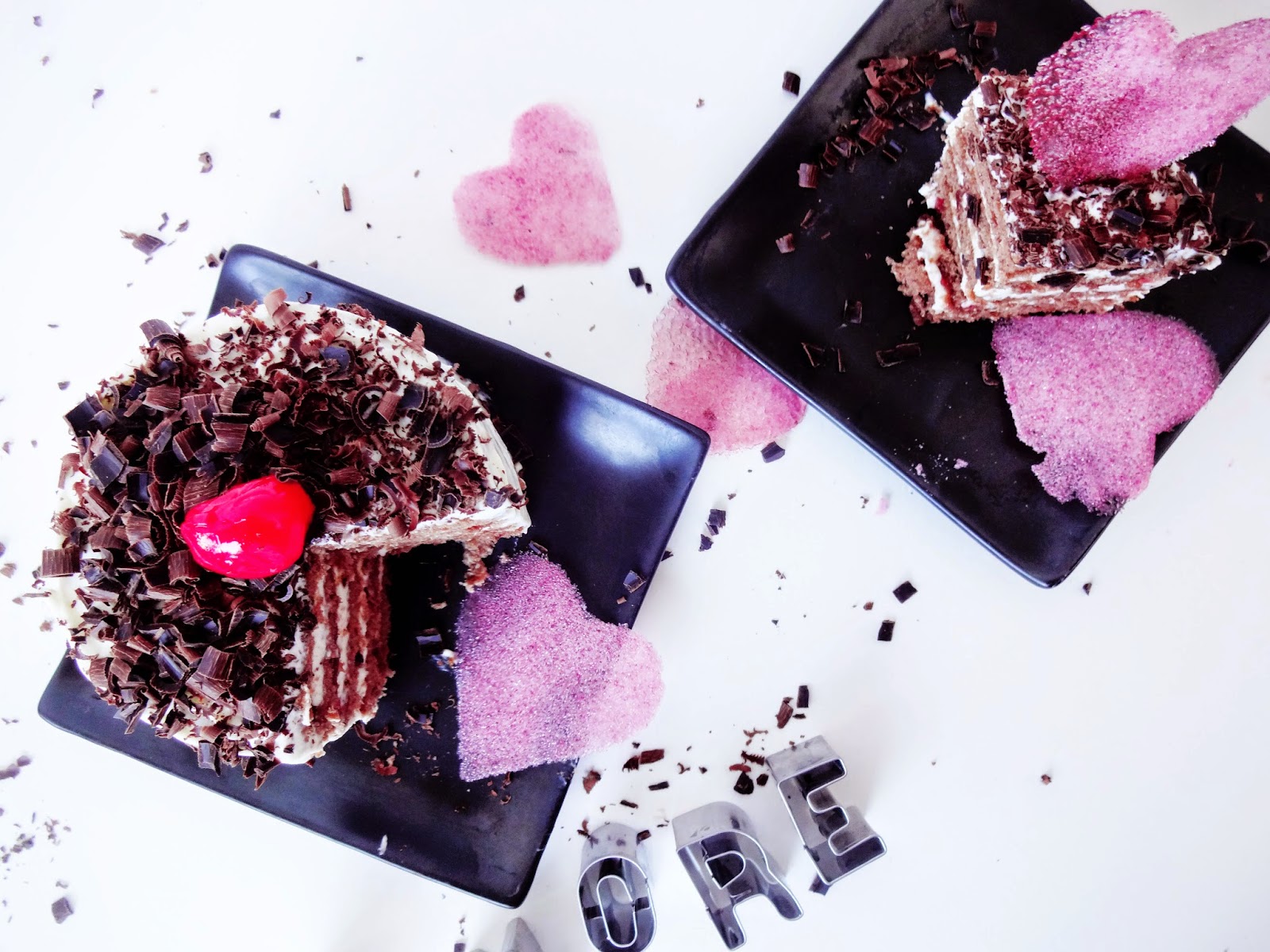 basteln malen Kuchen backen: Valentinstag! Liebestorte und Bonbonchips