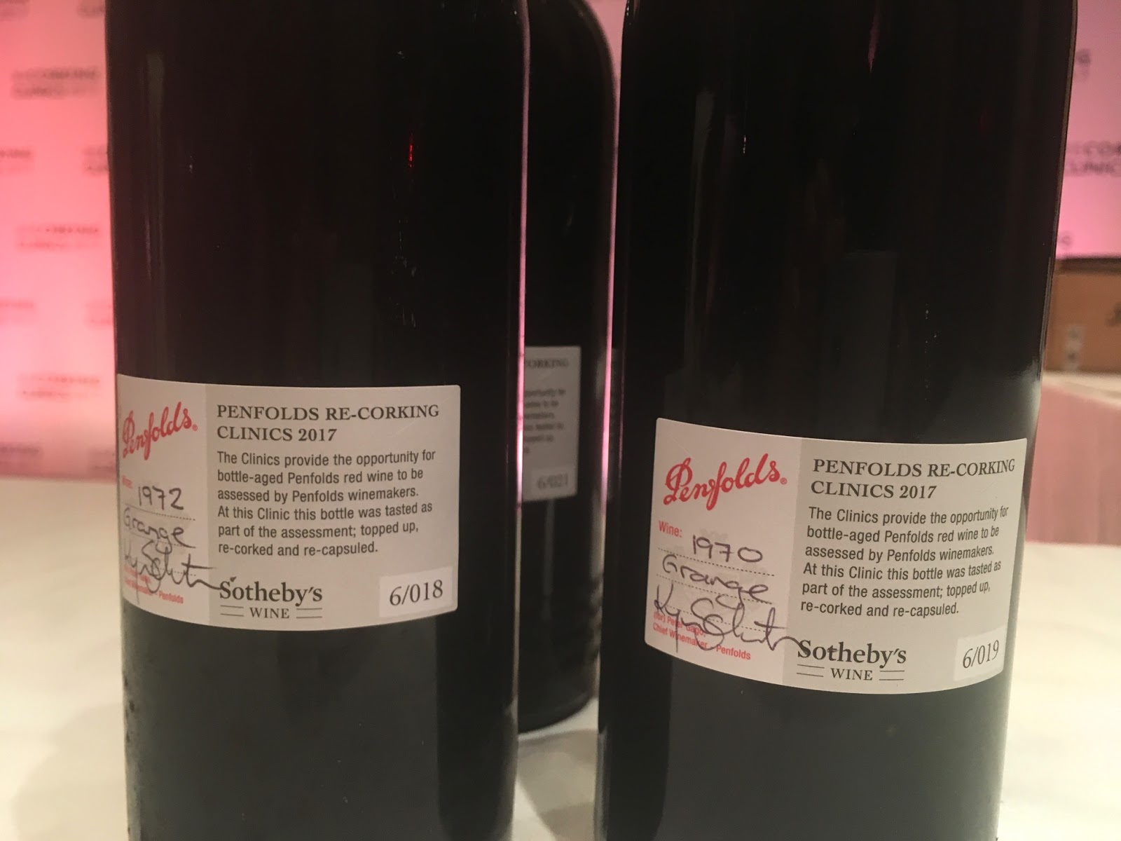 Tersina Wine Journal Penfolds recorking clinic