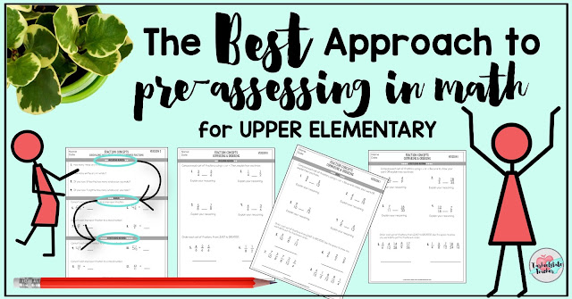 Is there a better way to pre-assess students in math class than what we have traditionally done? Check out 4 ways we pre-assess in math and what I believe is the best way to pre-assess my 4th grade and 5th grade students in math. After reading the pros and cons for these 4 kinds of preassessments, you'll be ready to implement your pre-assessments with more strategy and less data-overwhelm! You won't want to miss MY FAVORITE way of pre-assessing 4th grade and 5th grade students in math!! Is there a better way to pre-assess students in math class than what we have traditionally done? Check out 4 ways we pre-assess in math and what I believe is the best way to pre-assess my 4th grade and 5th grade students in math. After reading the pros and cons for these 4 kinds of preassessments, you'll be ready to implement your pre-assessments with more strategy and less data-overwhelm! You won't want to miss MY FAVORITE way of pre-assessing 4th grade and 5th grade students in math!!