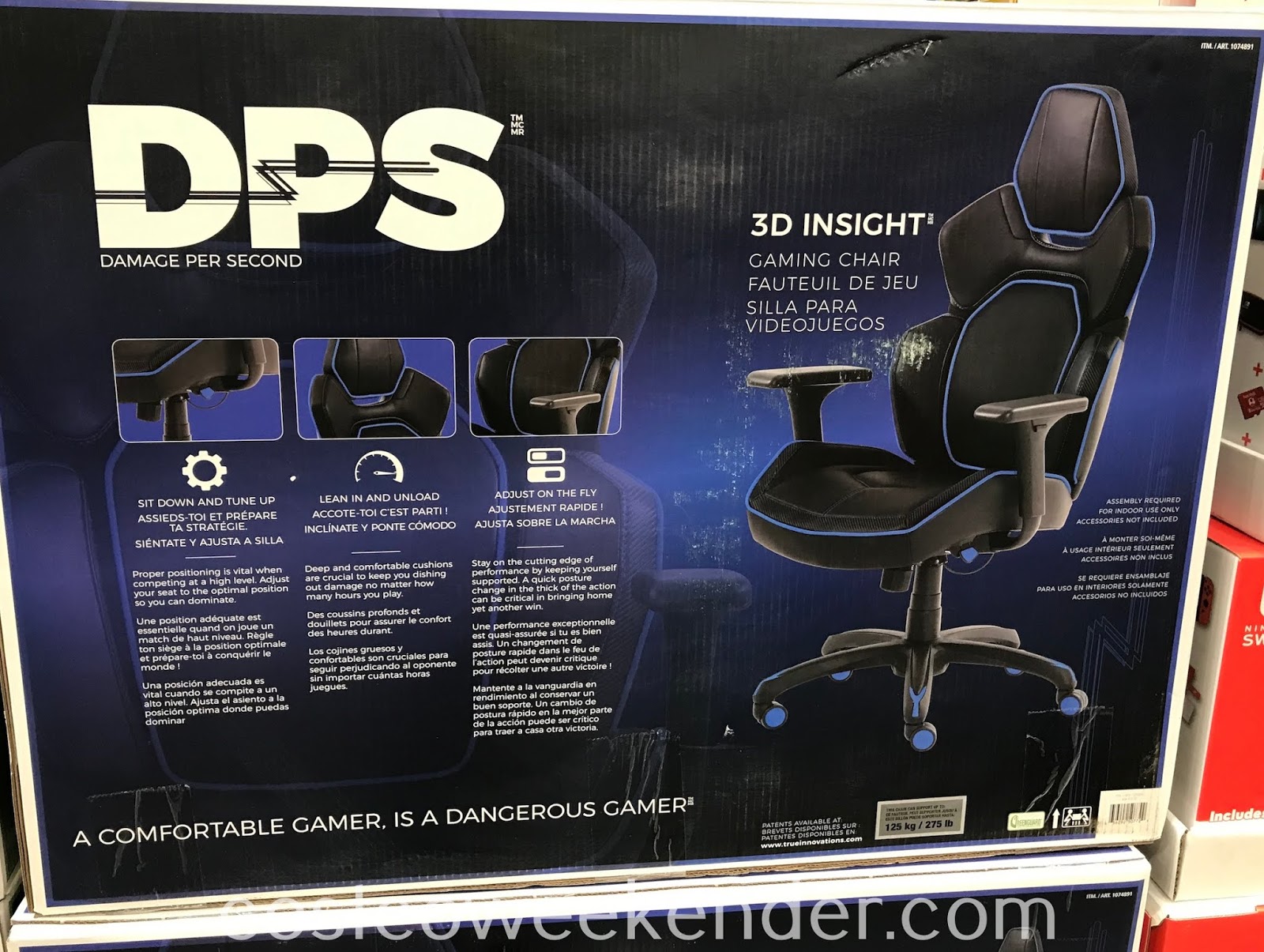 DPS 3D Insight Gaming Chair Costco Weekender