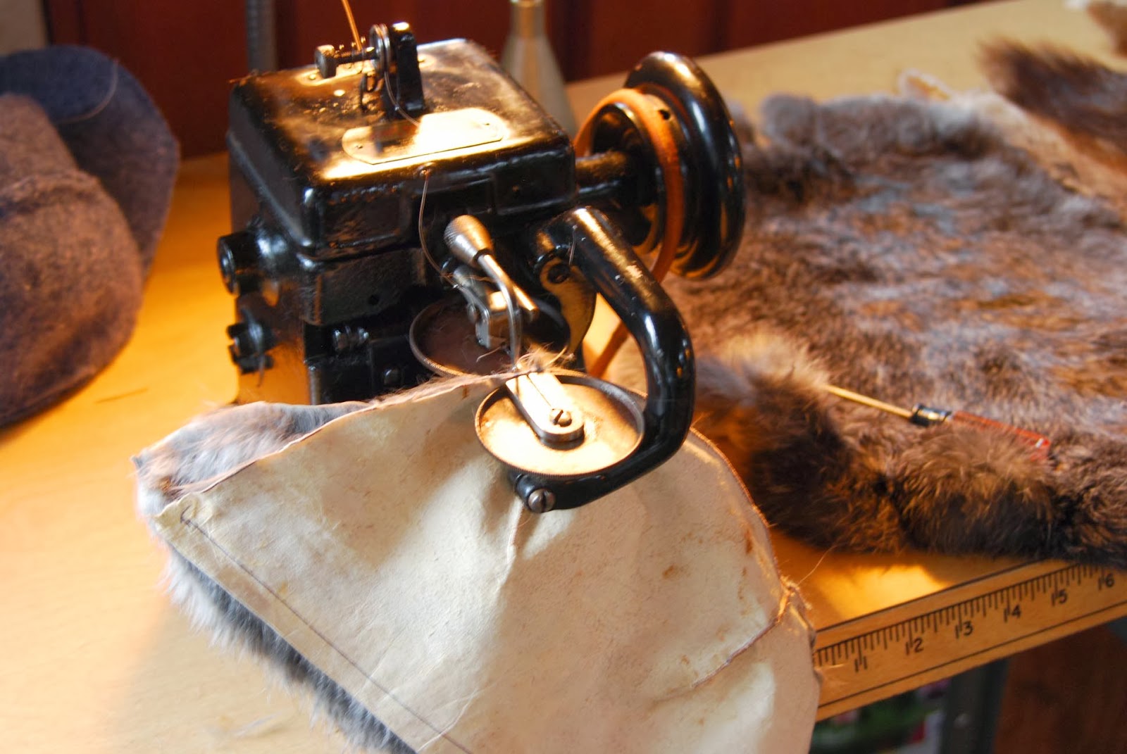 Applegarth Farm Making a Rabbit Fur Hat