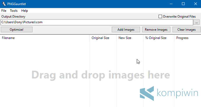 kompres gambar pnggautlet software