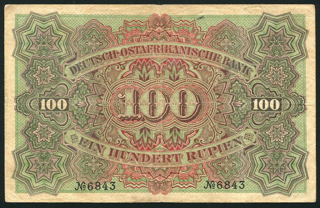 German East Africa 100 Rupien note