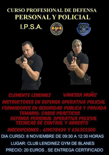 IPSA DEFENSA PERSONAL POLICIAL CURSO I.P.S.A. SEMINARIO GUARDIA CIVIL POLICIA MILITAR PENITENCIARIA SEGURIDAD ASOCIACION INTERNACIONAL IPSA INTERNATIONAL POLICE AND SECURITY ASSOCIATION IPSA INTERNACIONAL CURSOS SEMINARIOS