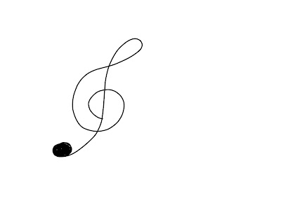 アイコン 「音楽」 (作: 塚原 美樹) ～ ト音記号を描く