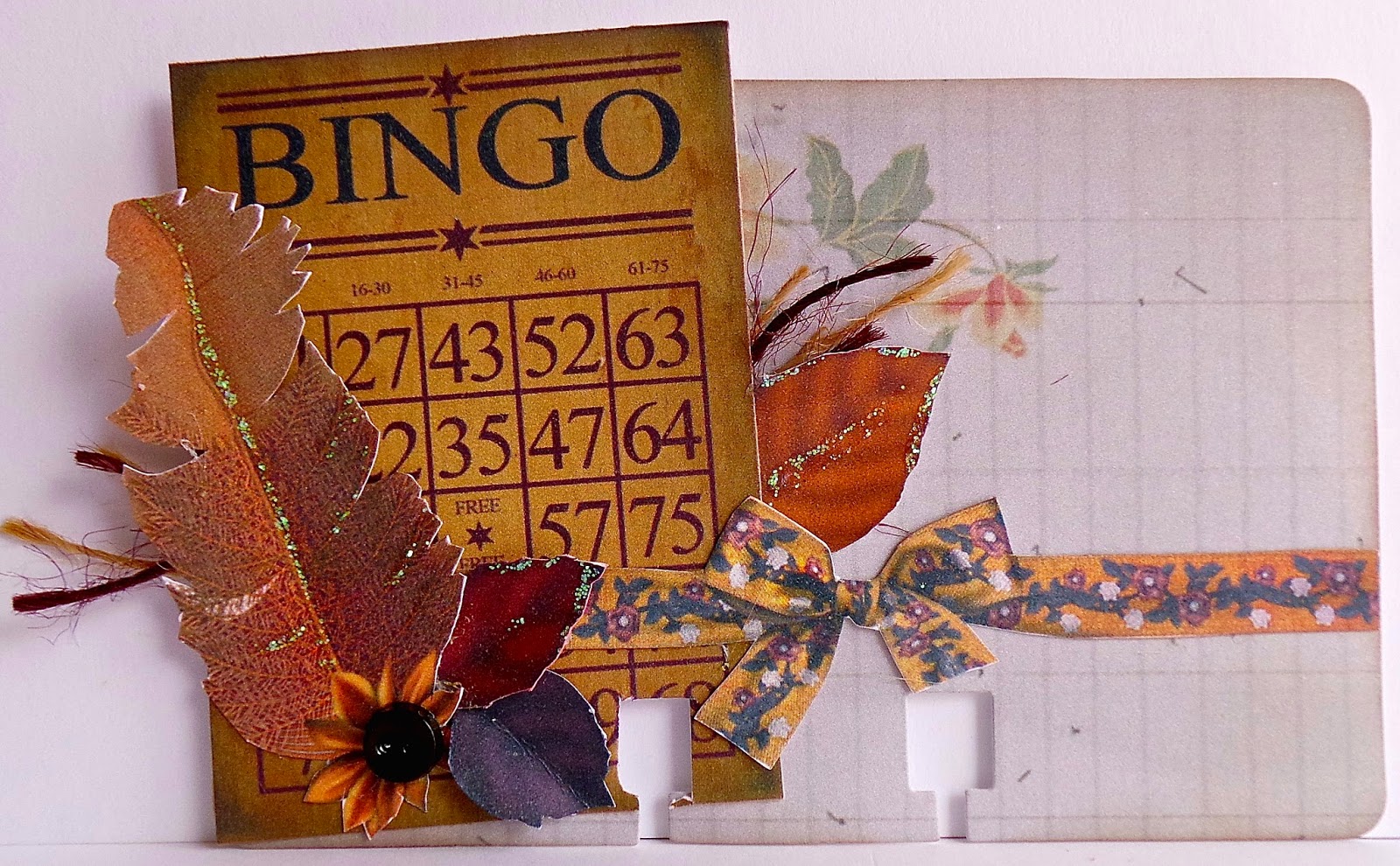 Creative Addiction to Paper Dragon's Lair Den Fall Bingo Rolodex Card