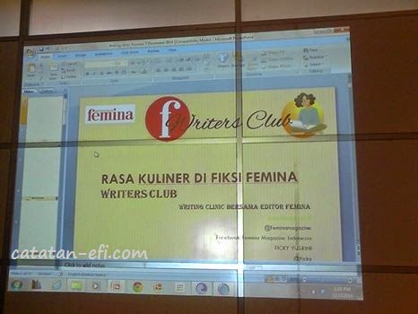 Ikutan Serunya Acara  Writing Clinic Femina