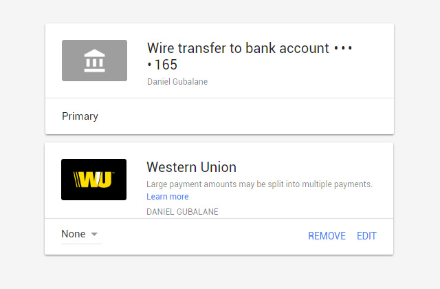 Google Adsense Bank Account