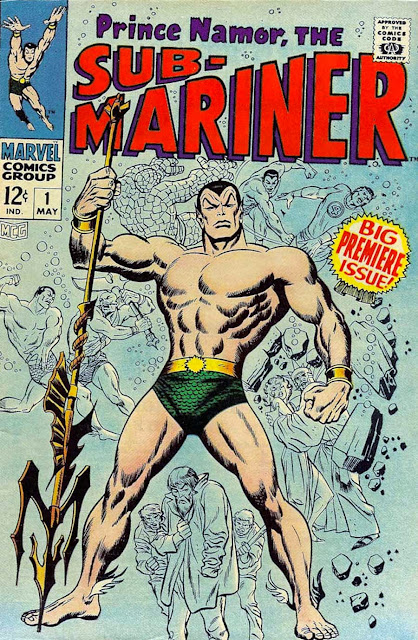 Sub-mariner v1 #1, 1968 marvel bronze age comic book cover Sub-mariner v1 #1, 1968 marvel bronze age comic book cover