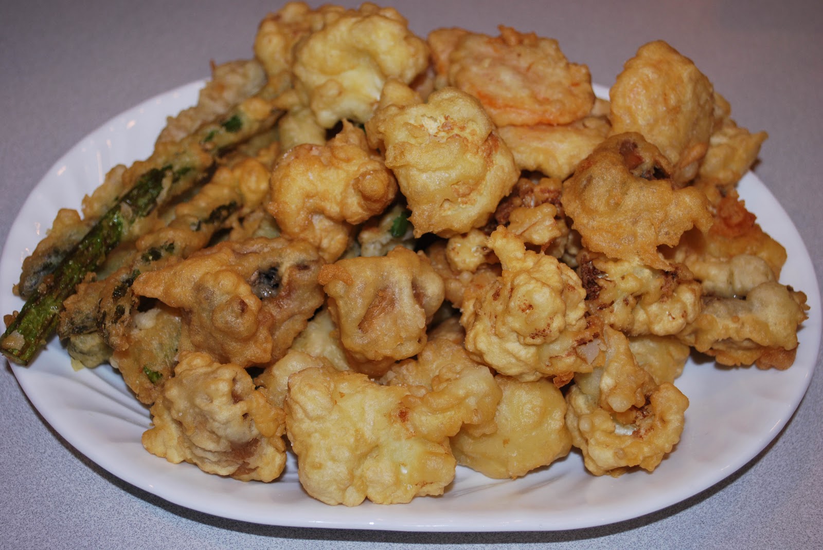 the komfort kitchen Vegetable Tempura with Ginger Soy Dipping Sauce