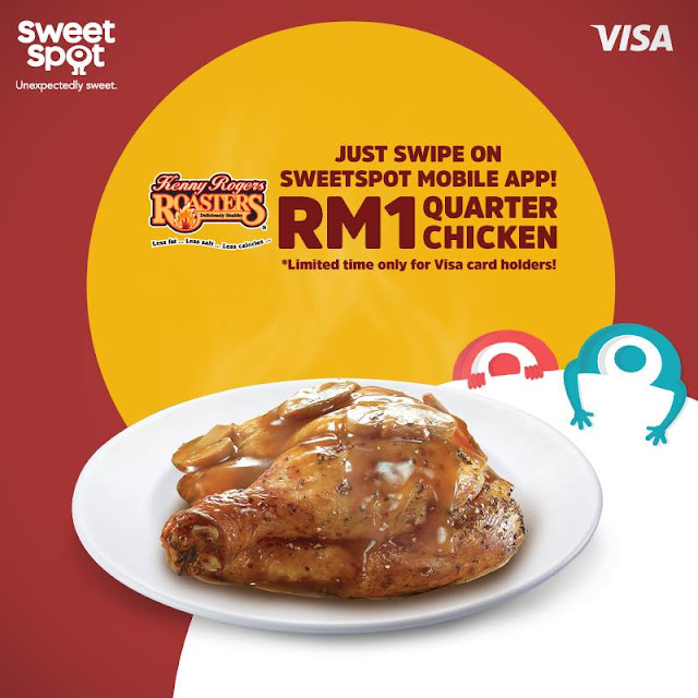 Kenny Rogers ROASTERS Quarter Chicken RM1 di SweetSpot App Kenny Rogers ROASTERS Quarter Chicken RM1 di SweetSpot App