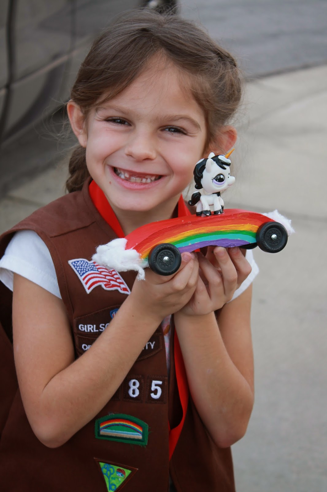 Unicorn Pinewood Derby Car