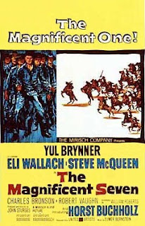 Cartel original de la película de los siete magníficos de John Sturges (1960)