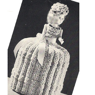 Vintage Knitted Doll Tissue Topper Pattern