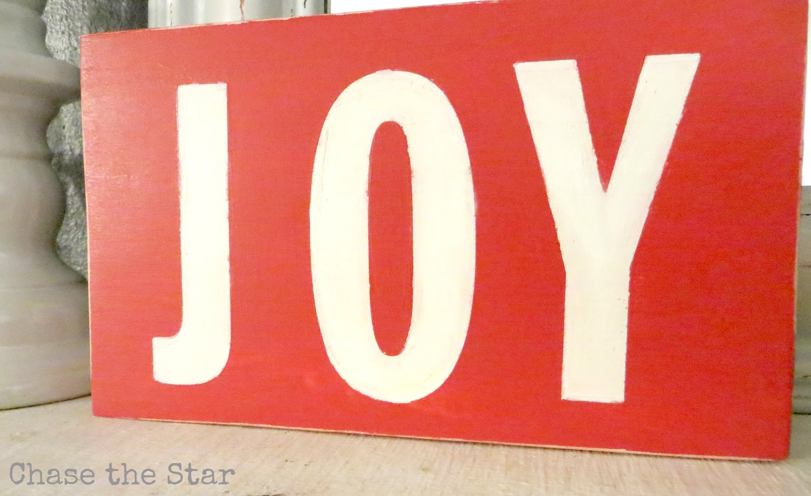 Christmas Wooden Sign Joy!  onecreativemommy.com