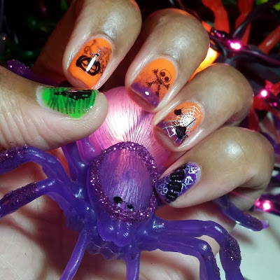 Enamel Girl: Easy Halloween Nail Stamping