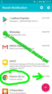 riwayat notifikasi aplikasi recent notification