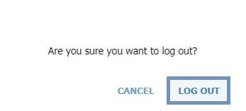 Confirm log out