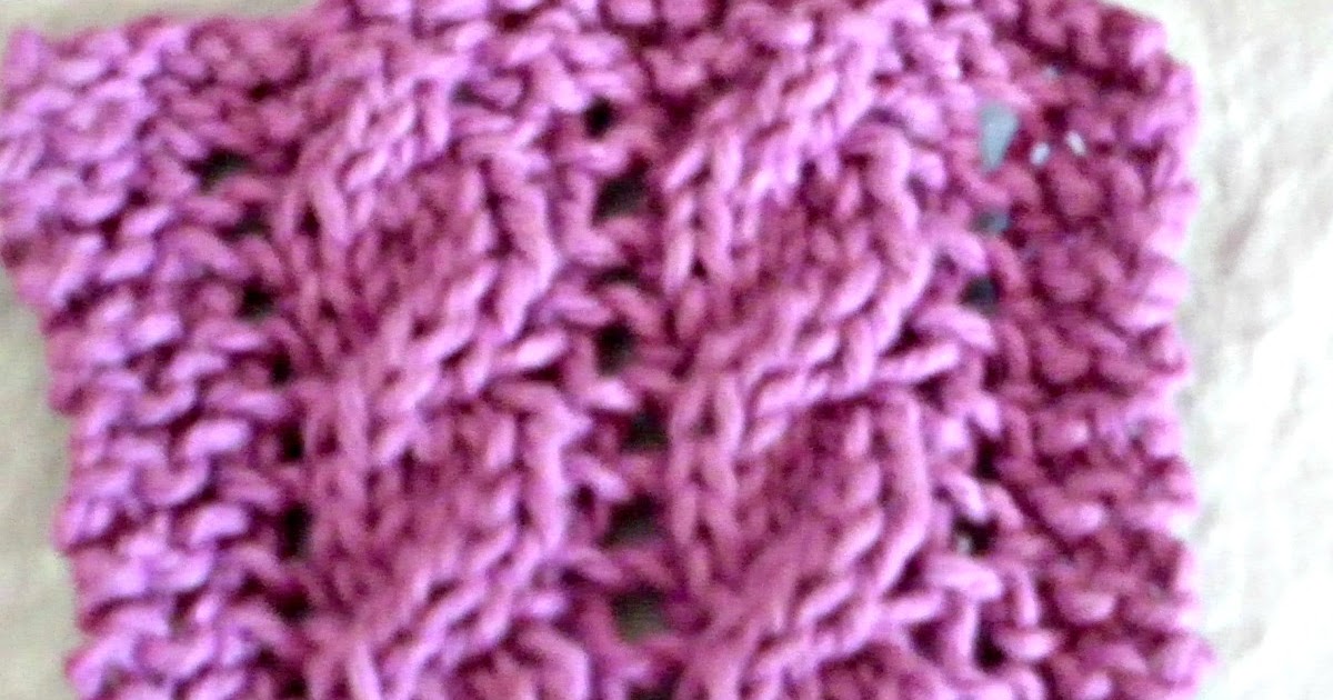 Knitting Swatches: May 20th 2017 Swatch - Cable Eyelet Rib