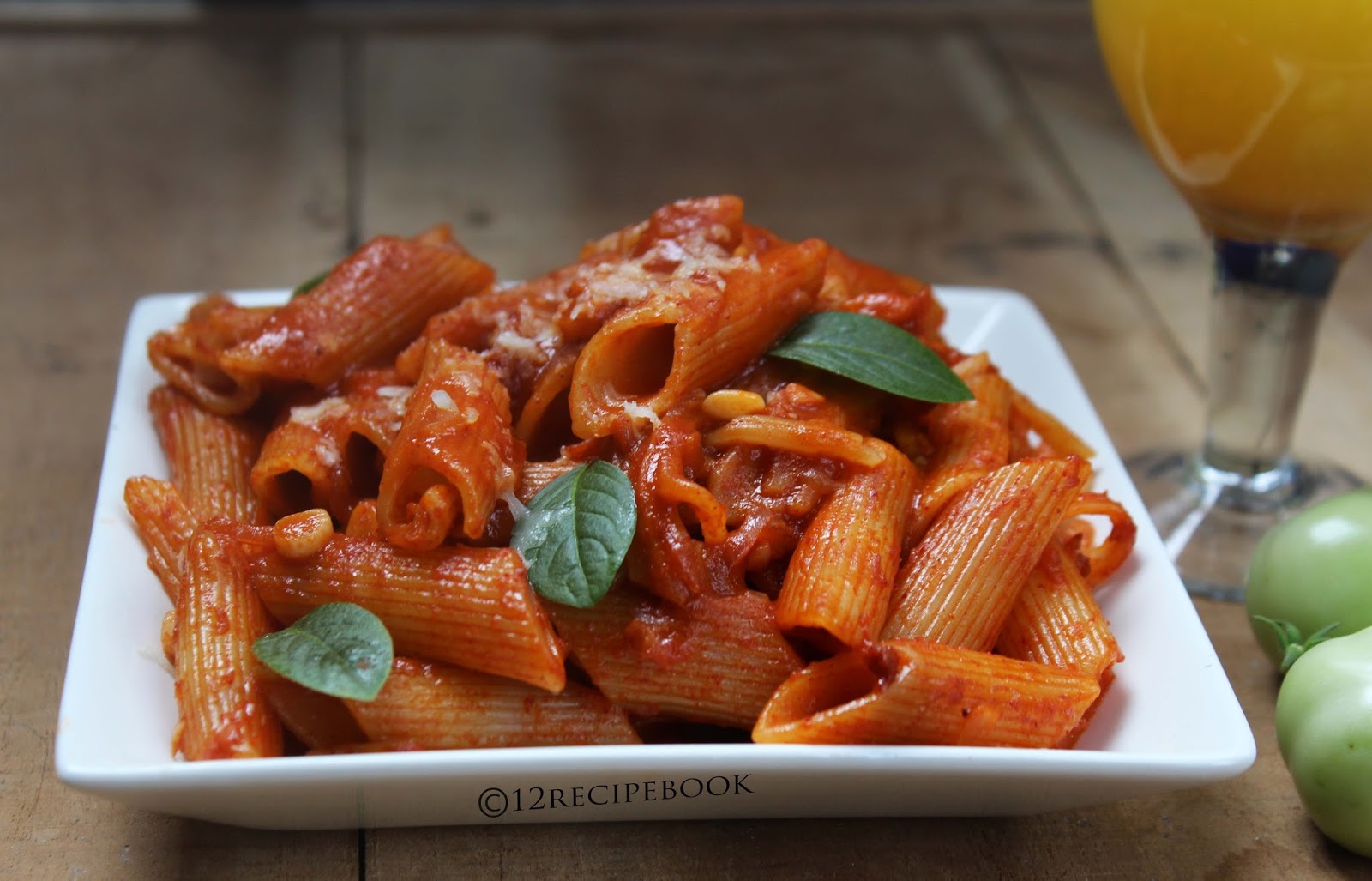 Penne Pasata in Red Sauce Recipe Book