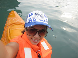 Thu my kayak partner on Halong Bay