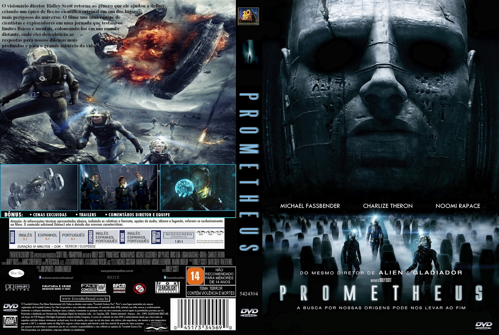 Capa Label e Filme Prometheus