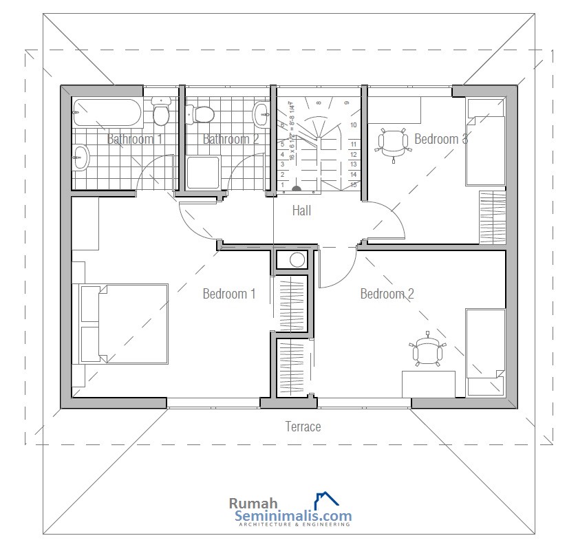Denah Model Desain Gambar Rumah Minimalis Idaman Modern Tipe 80 Denah Model Desain Gambar Rumah Minimalis Idaman Modern Tipe 80