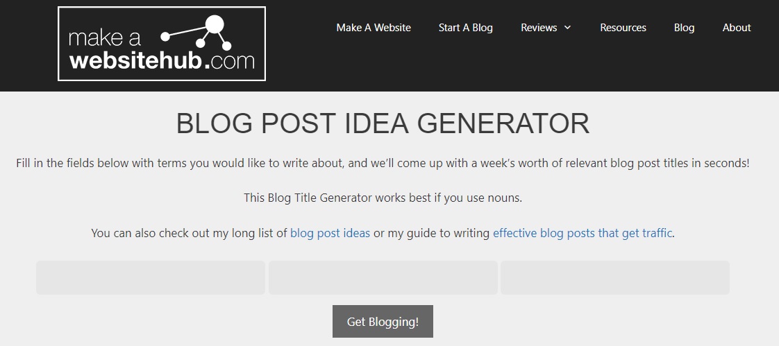 MakeAWebsiteHubs’ Blog Idea Generator MakeAWebsiteHubs’ Blog Idea Generator