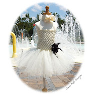 Elegant - Cream and Black - Toddler Tutu Dress - Matching Headband