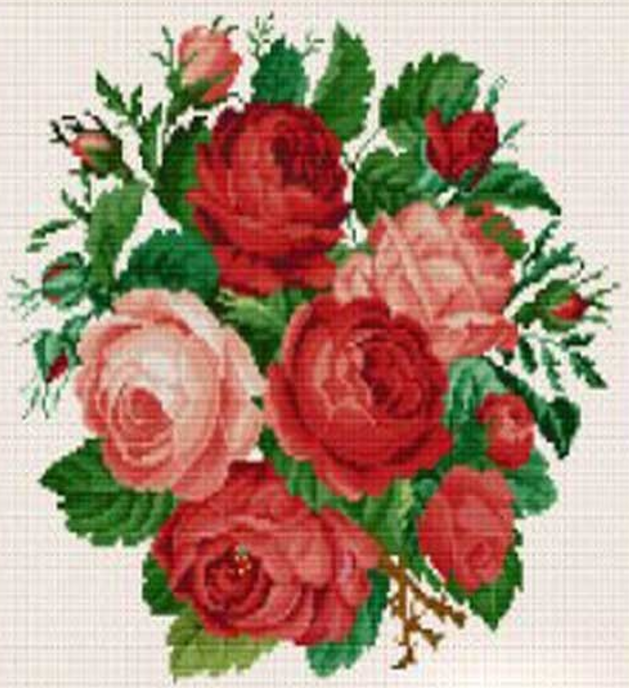 розы на столе схема вышивки крестом