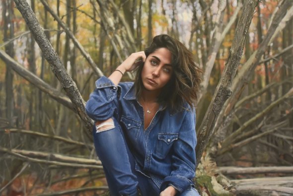 As incríveis pinturas hiper-realistas com mulheres em meio a natureza de Yigal Ozeri Yigal Ozeri pinturas hiper-realistas mulheres natureza foto-realismo impressionante