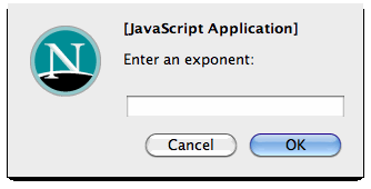 Enter an exponent: