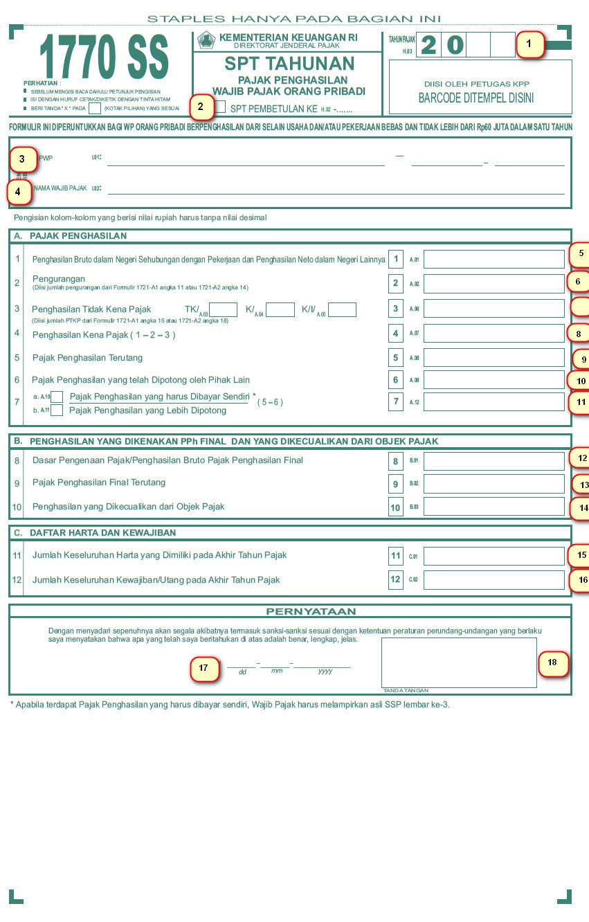 Tutorial Cara Mengisi Spt Tahunan 1770 Ss Manual