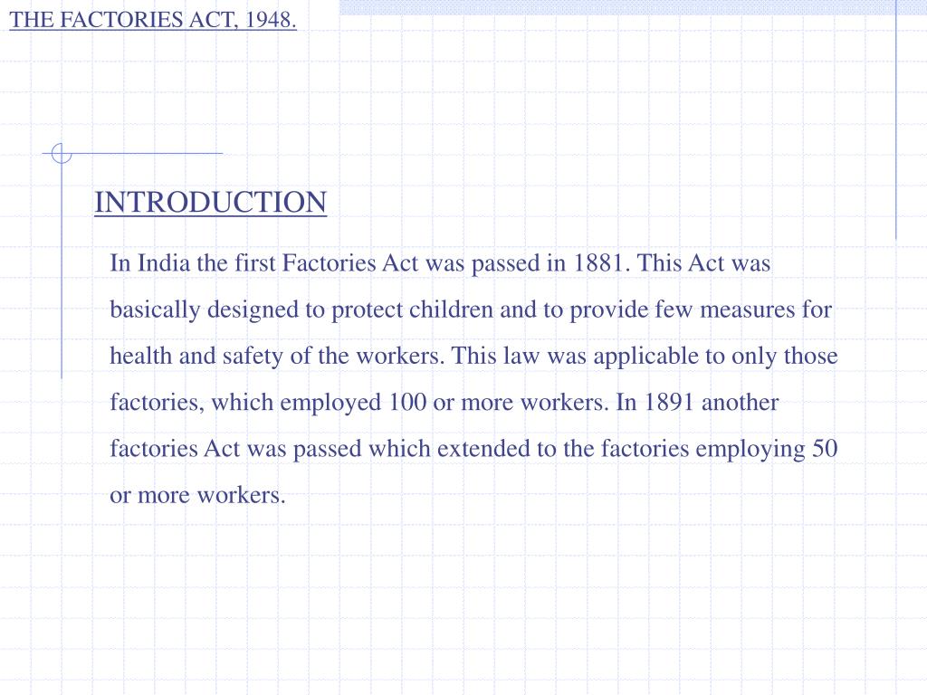 factories act 1948 ppt Scribd india