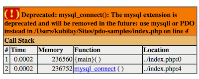 mysql deprecated extension connect removed future