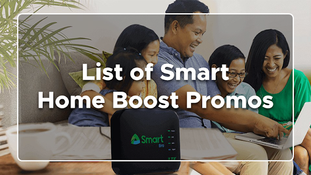 List of Smart Home Boost Promos - 1GB, 3GB, 10GB and 15GB