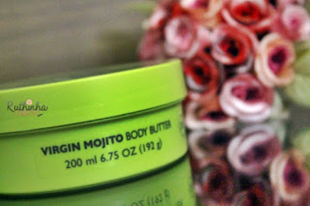 Eu testei: - Virgin Mojito Body Butter - The Body Shop hidratar hidratação pele inverno blog ruthinha cardoso resenha body butter the body shop mojito