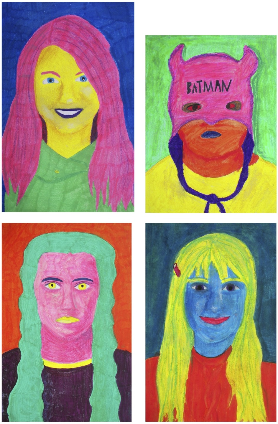 The Rolling Artroom: Pop Art Self Portraits 7-12 General Art