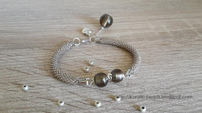 Crochet string bracelet - Venetian glass beads