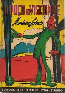 O poço do Visconde. Monteiro Lobato. Editora Brasiliense. Augustus (Augusto Mendes da Silva). André Le Blanc. Paulo Ernesto Nesti. Capa de Livro. Book Cover. Década de 1950. Década de 1960.