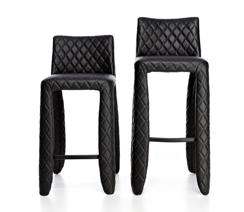 leather quilted barstools