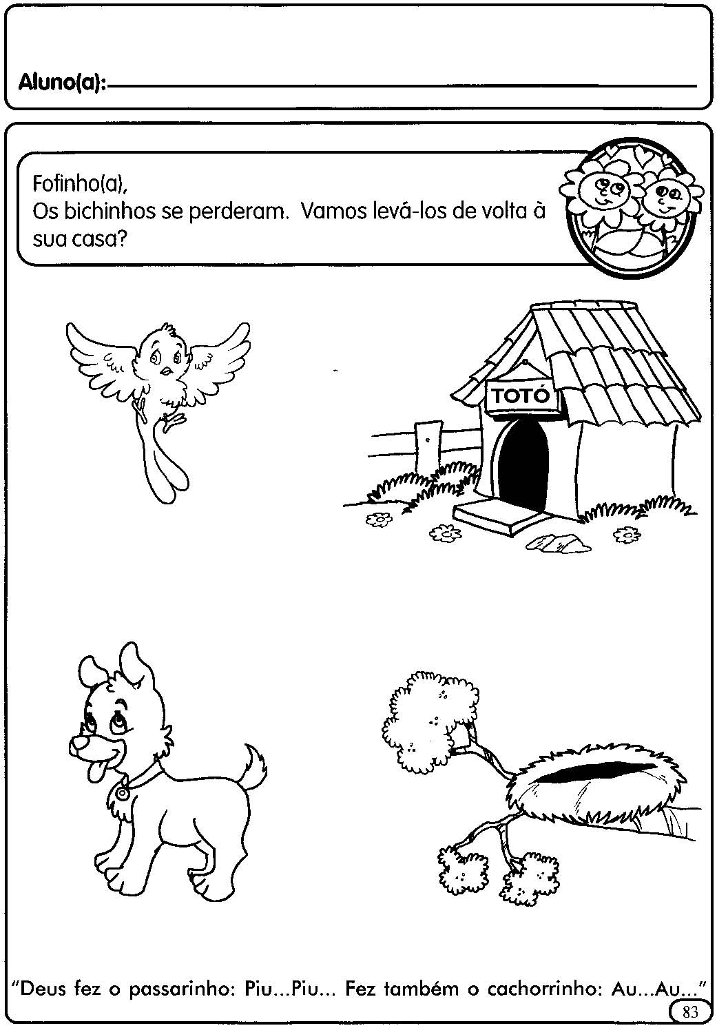 Desenho para Colorir – Pontilhado – Cachorro - Aula Pronta