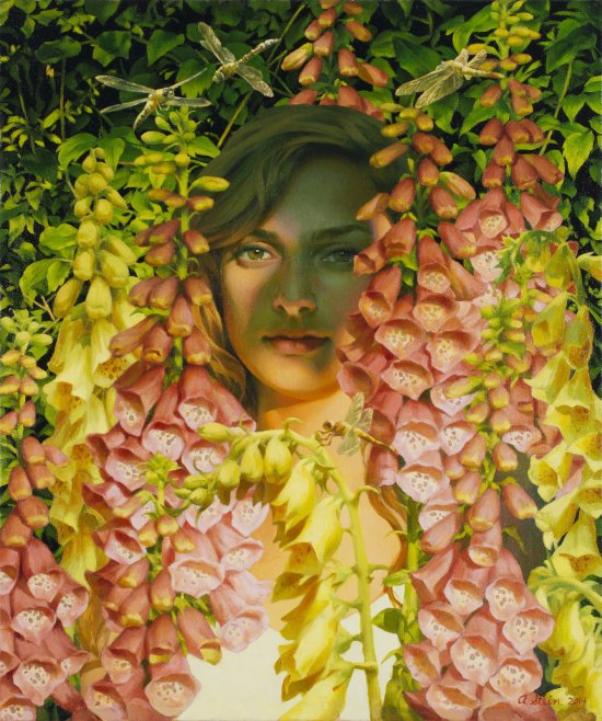 As belas pinturas tradicionais com mulheres de Adrienne Stein Adrienne Stein arte pinturas tradicionais mulheres renascentismo beleza natureza