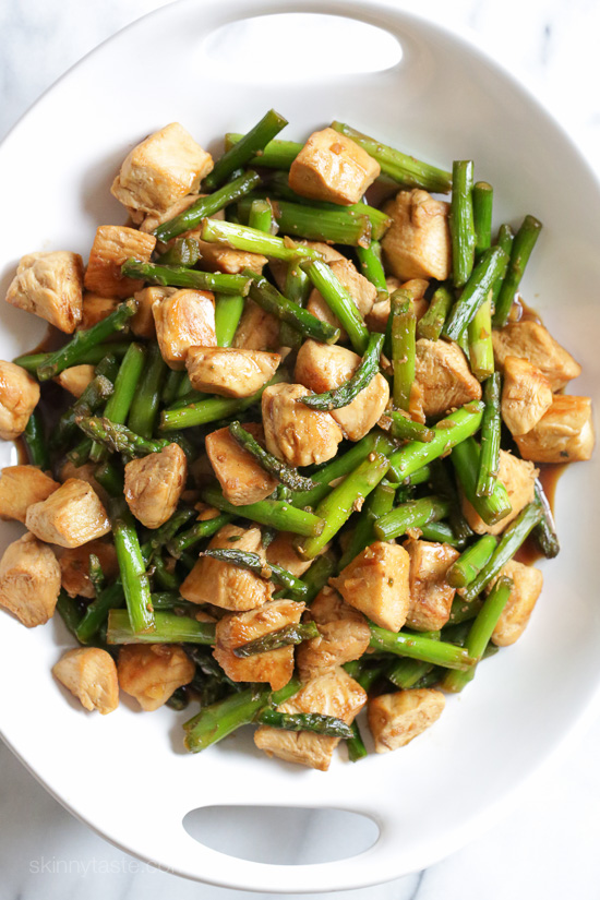 #Recipe : Chicken and Asparagus Teriyaki Stir-Fry