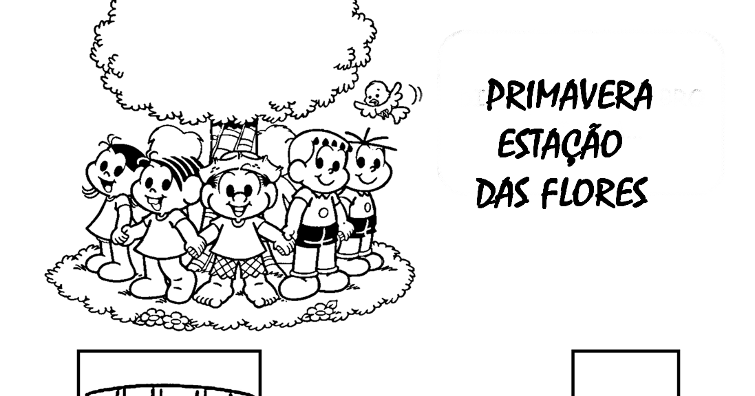 primavera turma da mÔnica 40 atividades e desenhos para colorir