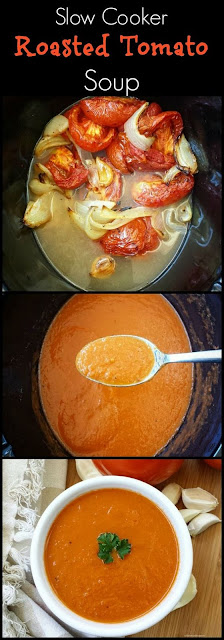 SLOW COOKER ROASTED TOMATO SOUP 