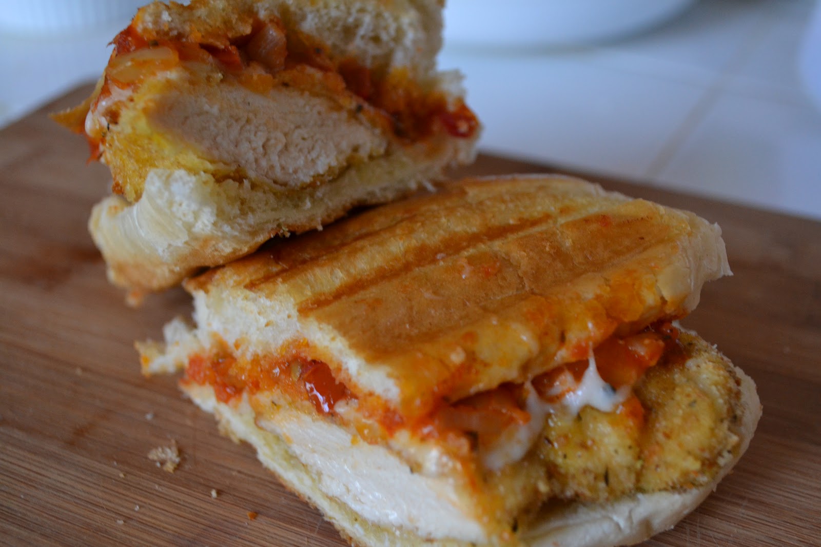 Live... Bake... Love... Baked Chicken Parmesan Panini